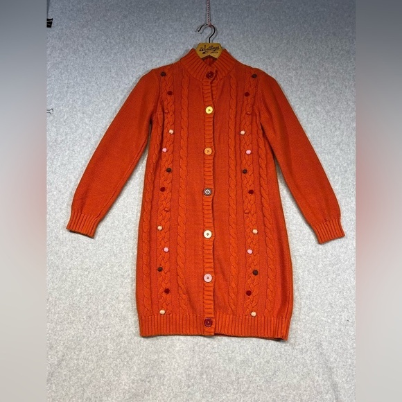 Gymboree Sweater Kid Girls Medium 7/8  Long Cable - Picture 1 of 5